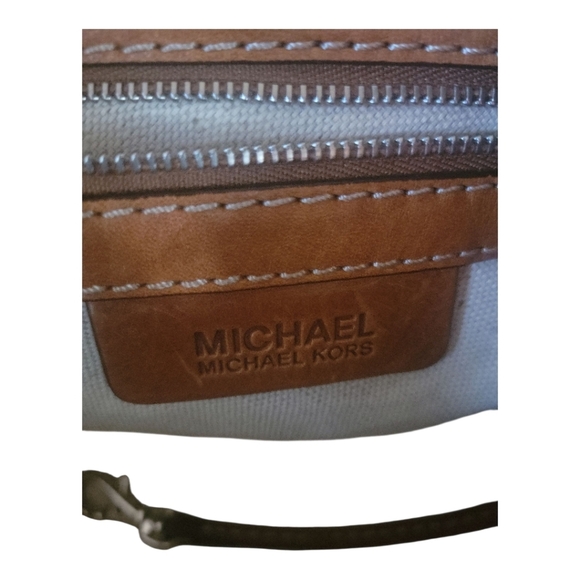 Michael Kors  Astor Tan Pebbled Leather Hobo Vintage Y2K Silver Studded Handb… - Picture 5 of 7